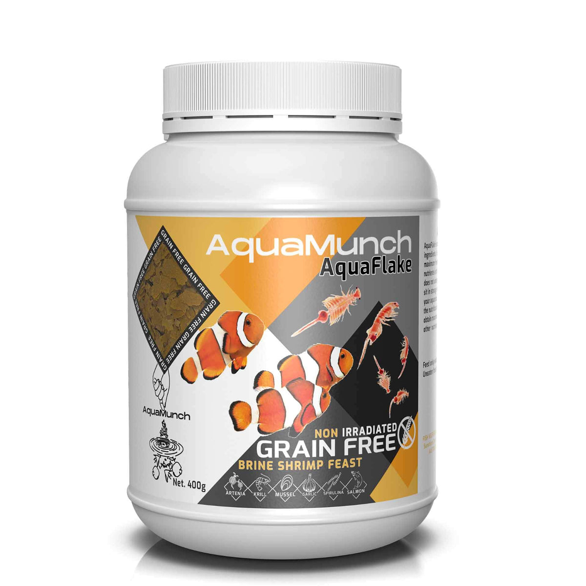 AquaMunch Brine Shrimp Feast AquaFlake 400g