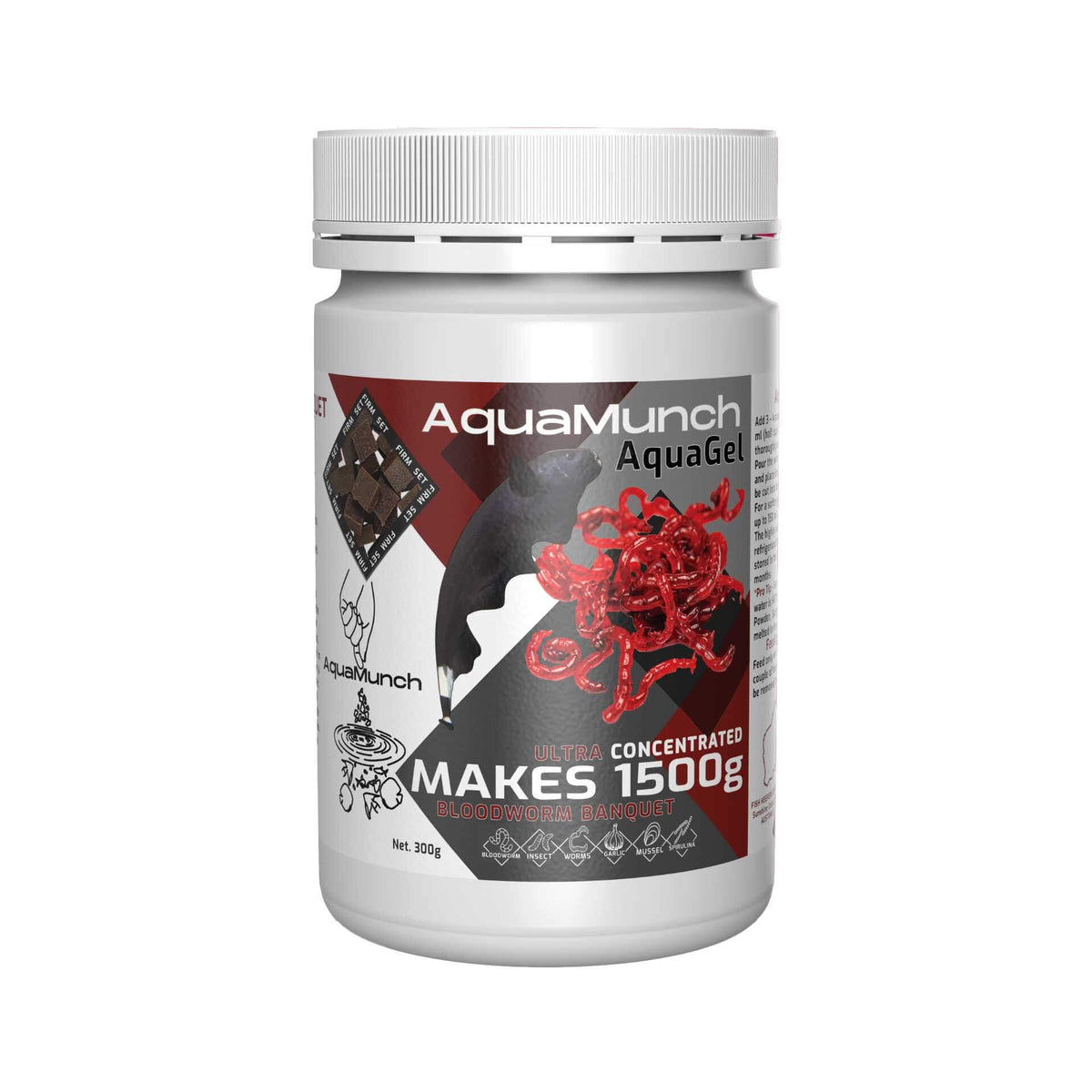 AquaMunch Bloodworm Banquet AquaGel 300g - Makes 1500g