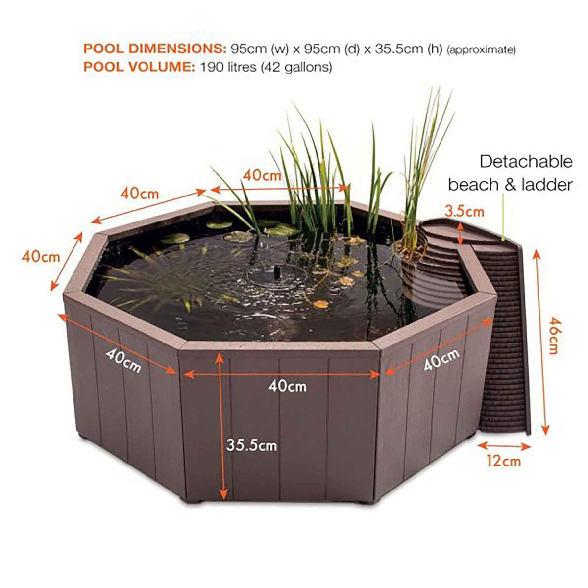 Blagdon Liberty Nature Pond 190L w/ Solar Fountain**