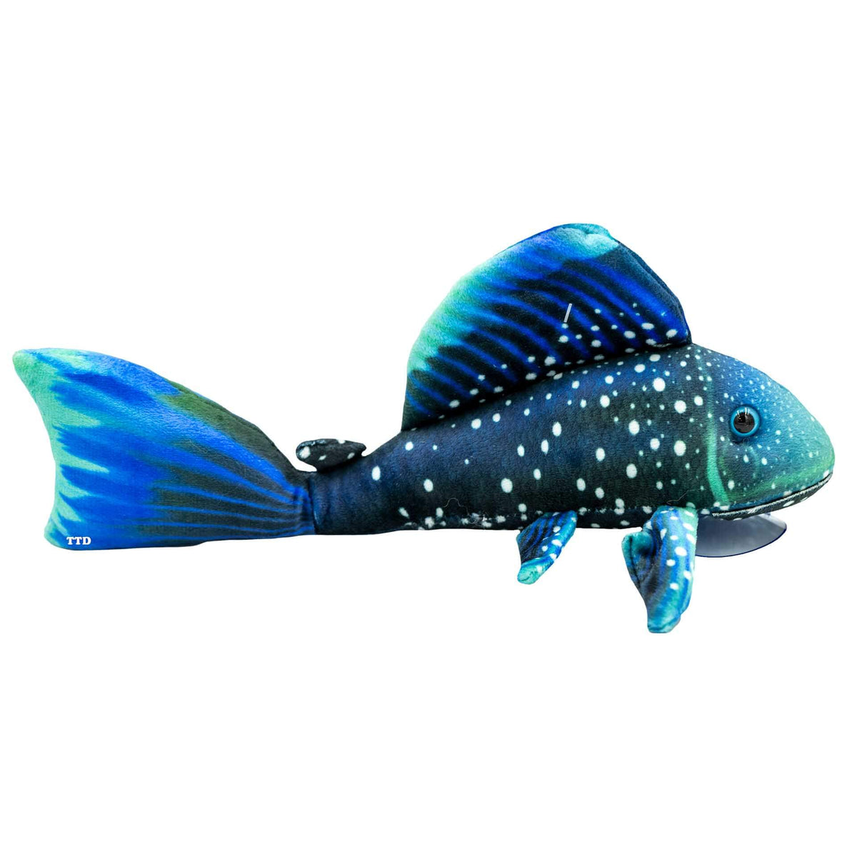 Greenpleco Blue Phantom Pleco 30cm Plushie With Suction Cup The