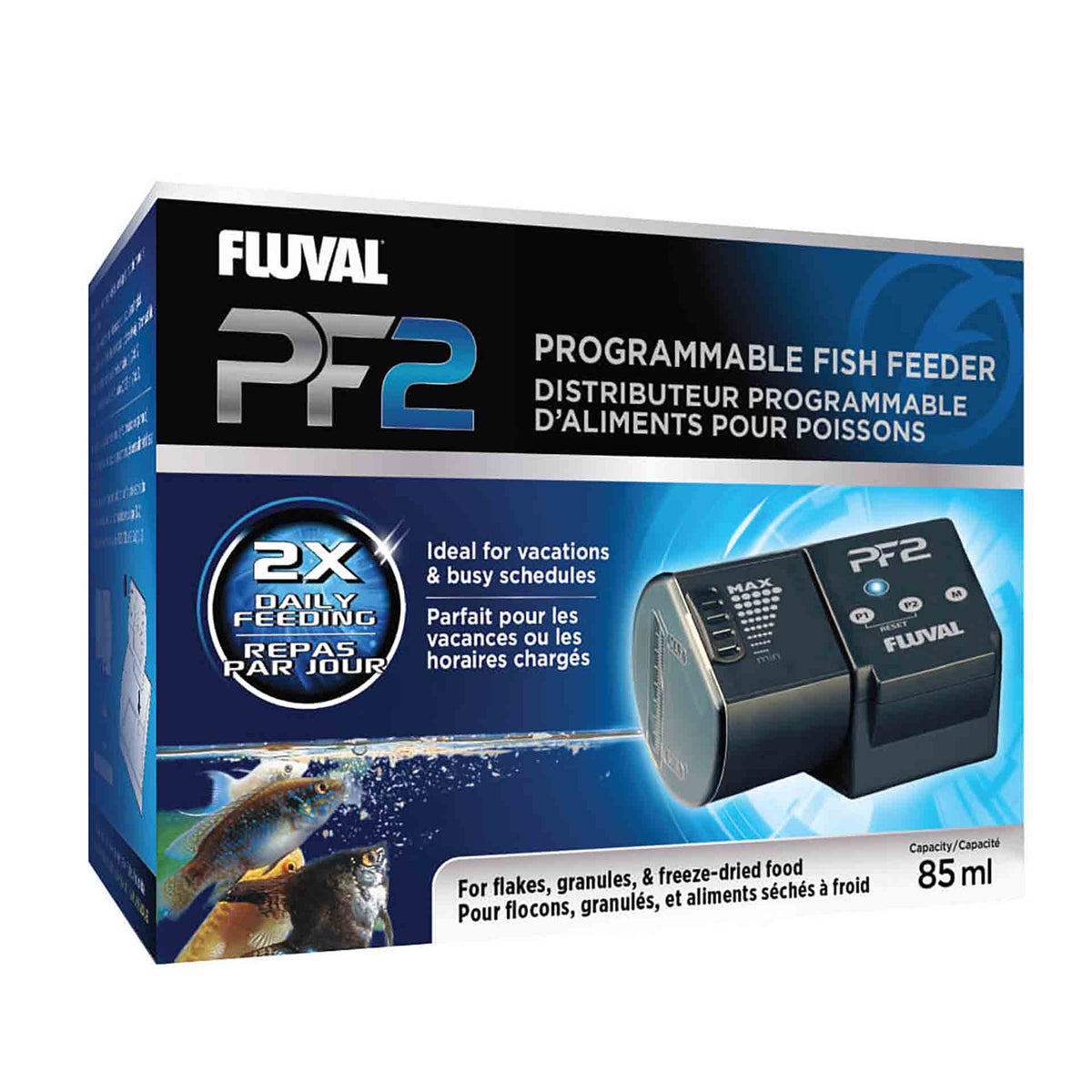 Fluval PF2 Programmable Fish Feeder - 85ml Capacity