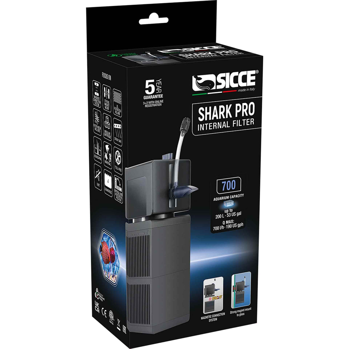 Sicce Shark Pro Internal Filter 700 - 700l/h