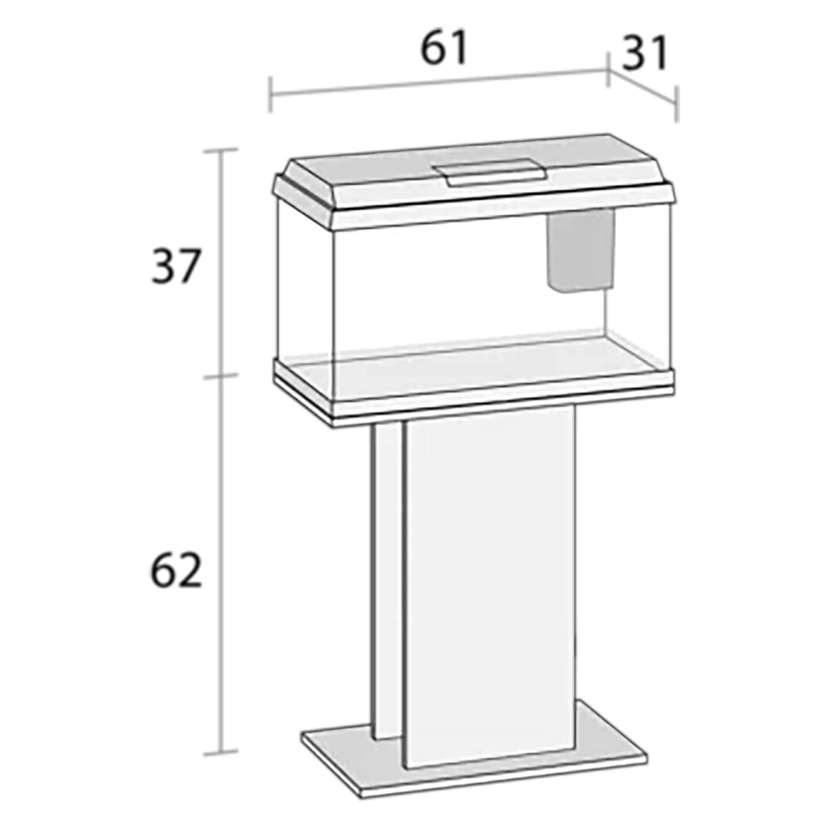 Juwel Primo 60 Aquarium Black - 61 x 31 x 37 cm (Tank Only)