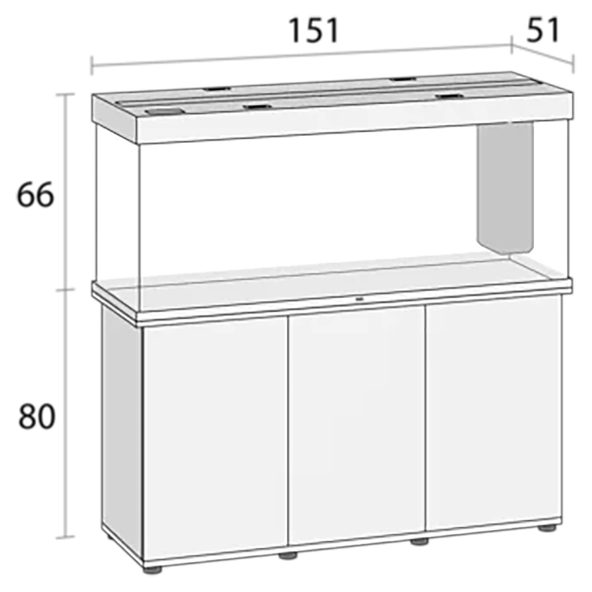 JUWEL AQUARIUM RIO 450 LED 151x51x66CM blanc