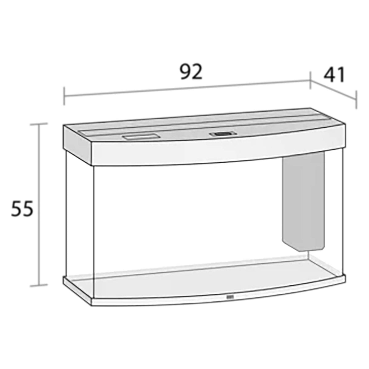 Juwel Vision 180 LED Aquarium Black - 92 x 41 x 51 cm (Tank Only)