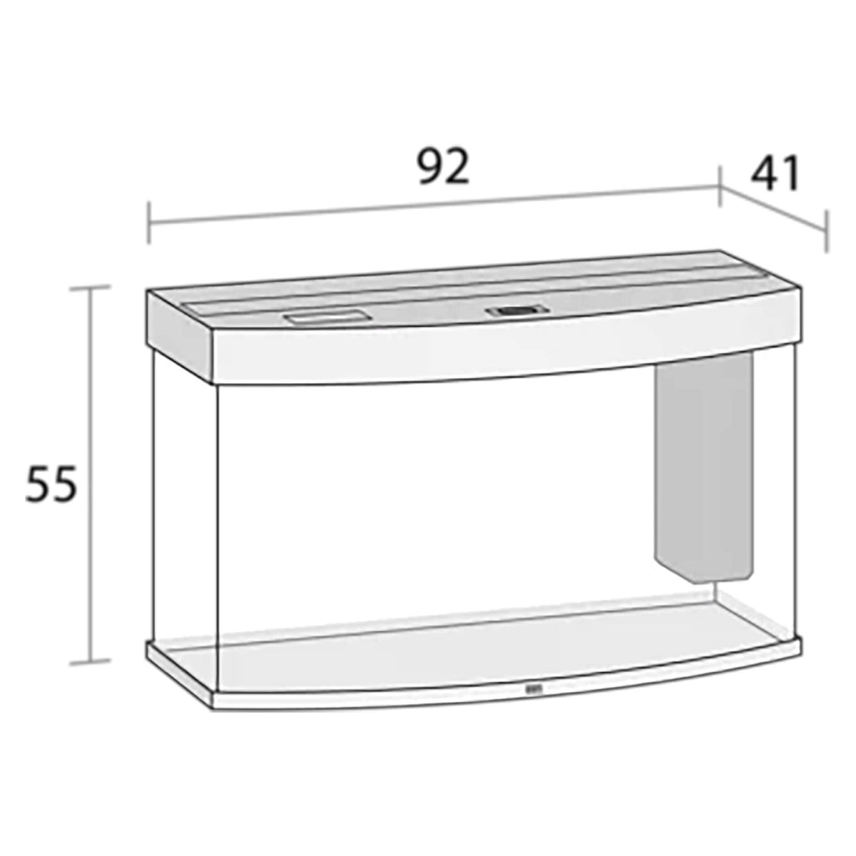 Juwel Vision 180 LED Aquarium White - 92 x 41 x 51 cm (Tank Only)