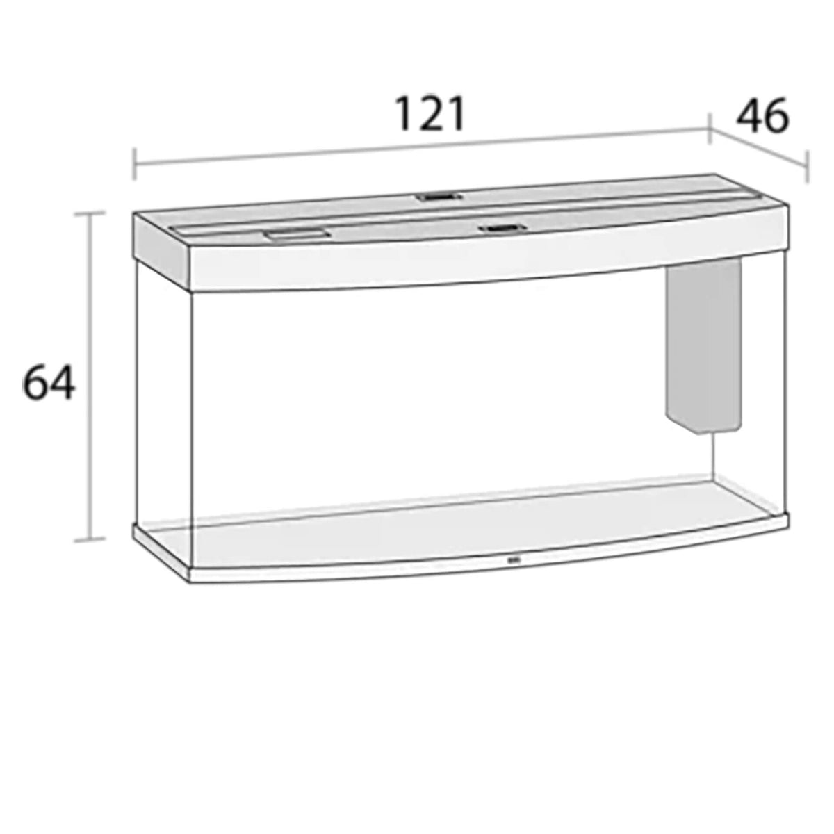 Juwel Vision 260 LED Aquarium Black - 121 x 46 x 64 cm (Tank Only)