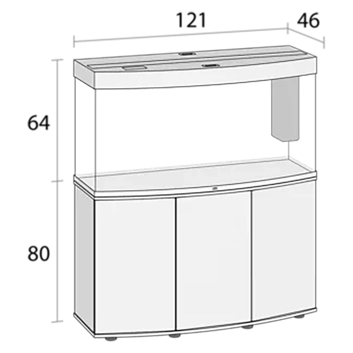 Juwel Vision 260 LED Aquarium Black - 121 x 46 x 64 cm (Tank Only)