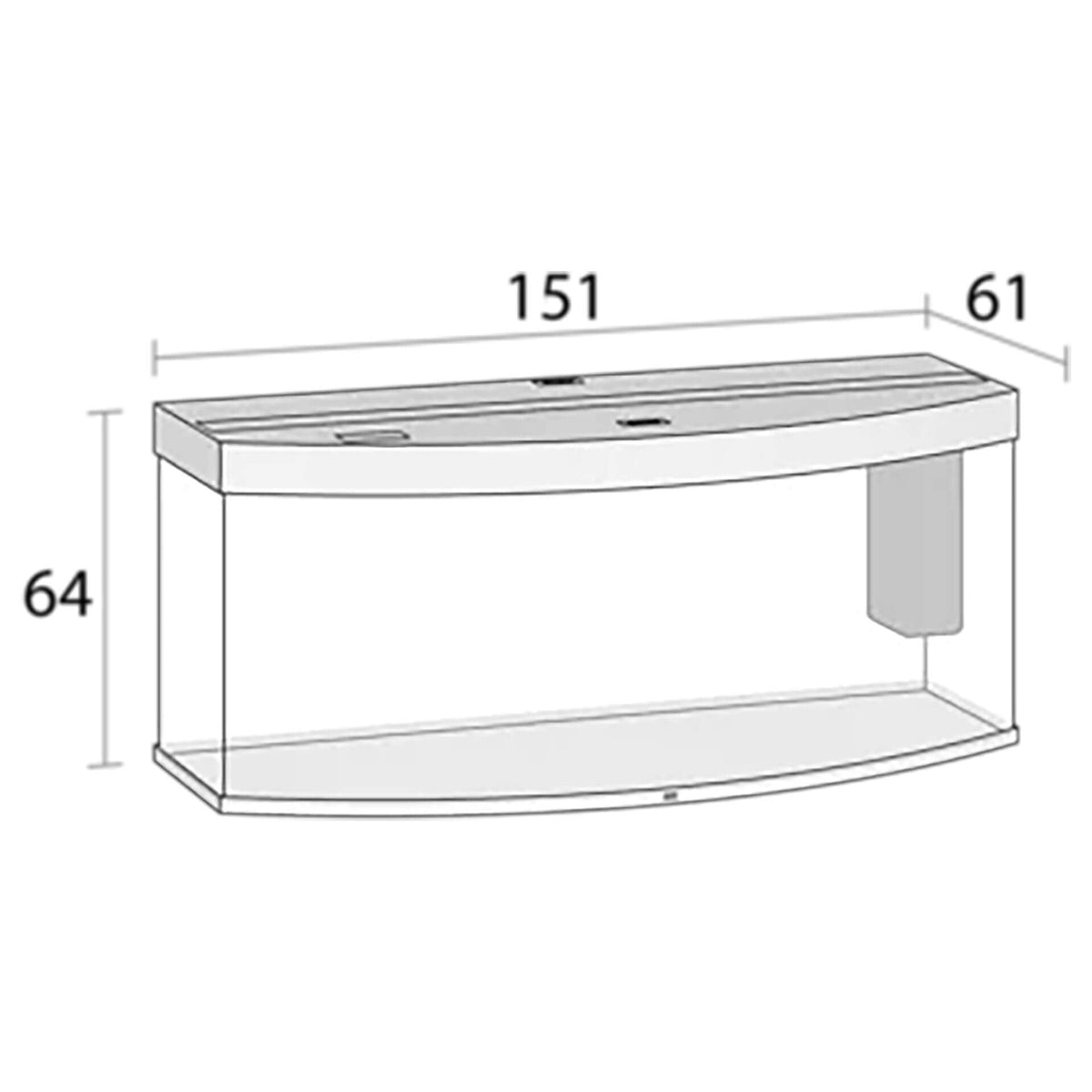 Juwel Vision 450 LED Aquarium Light Wood - 151 x 61 x 64 cm (Tank Only)