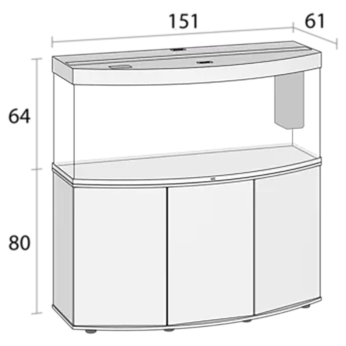 Juwel Vision 450 LED Aquarium Light Wood - 151 x 61 x 64 cm (Tank Only)