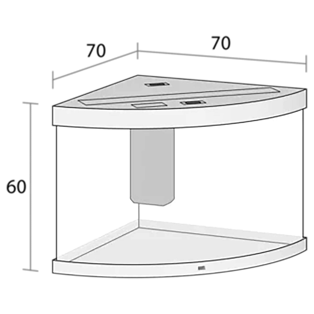 Juwel Trigon 190 LED Aquarium Black - 98.5 x 70 x 60 cm (Tank Only)