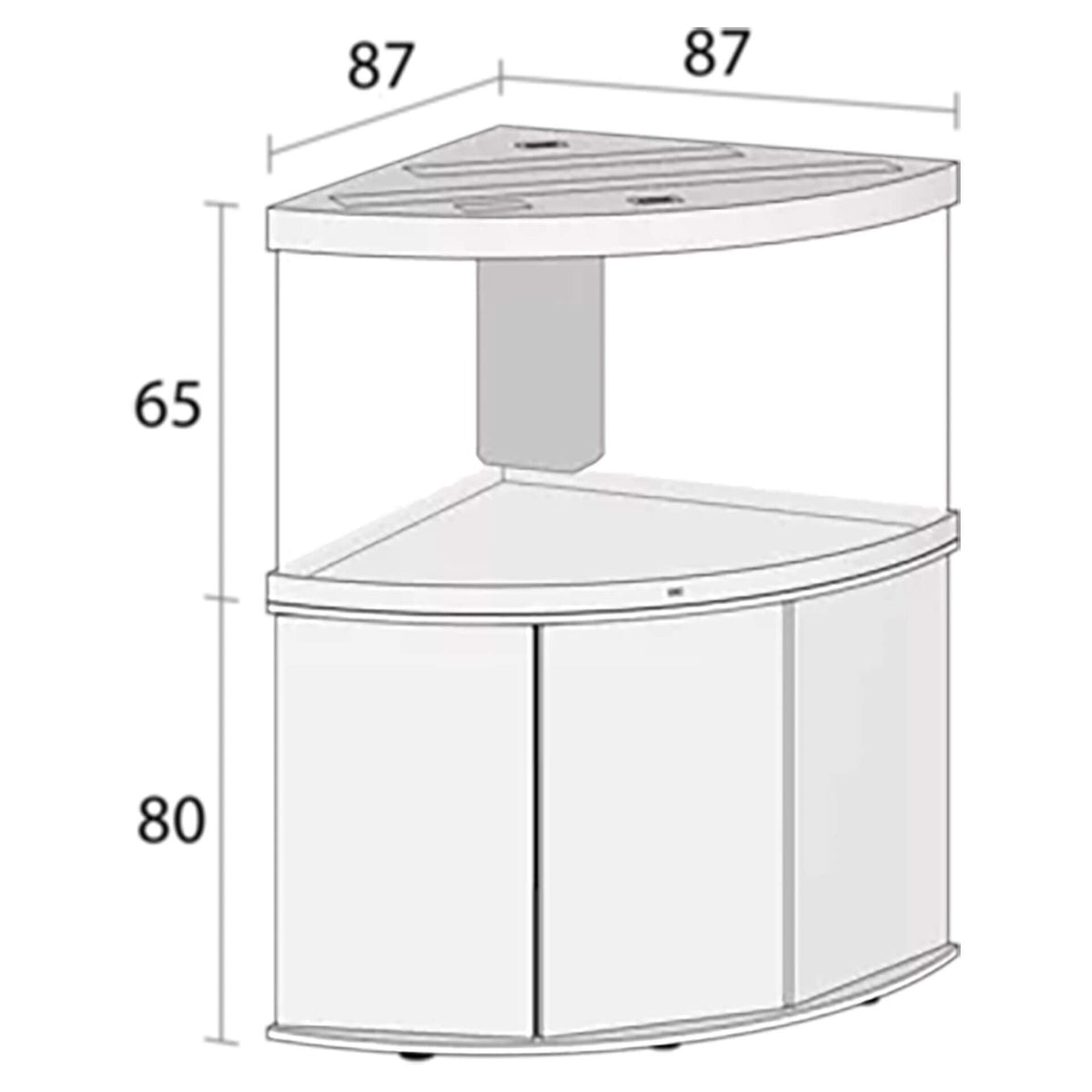 Juwel Trigon 190 White - 98.5 x 70 x 73 cm (Cabinet Only)