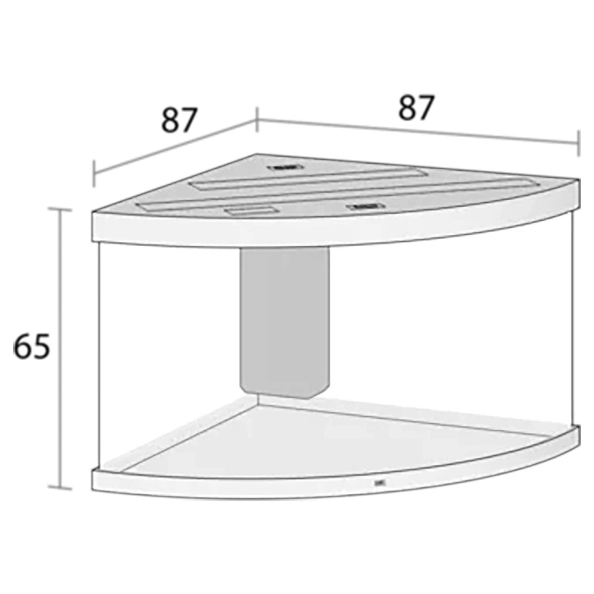 Juwel Trigon 350 LED Aquarium White - 123 x 87 x 65 cm (Tank Only)