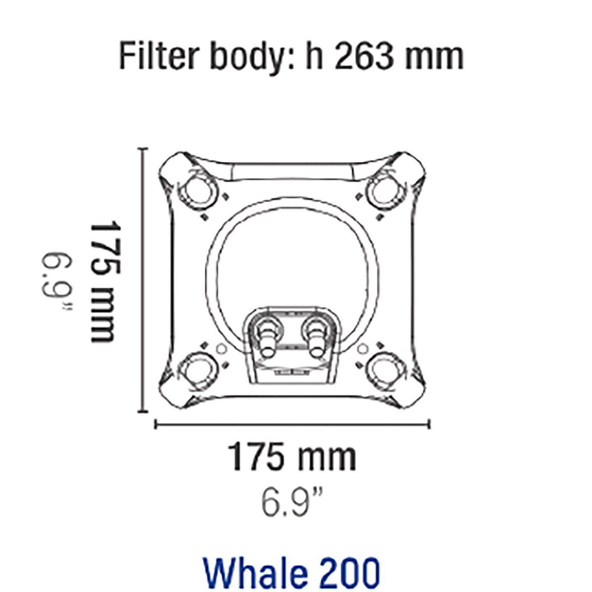 Sicce Whale 200 Canister Filter Black - 700/h