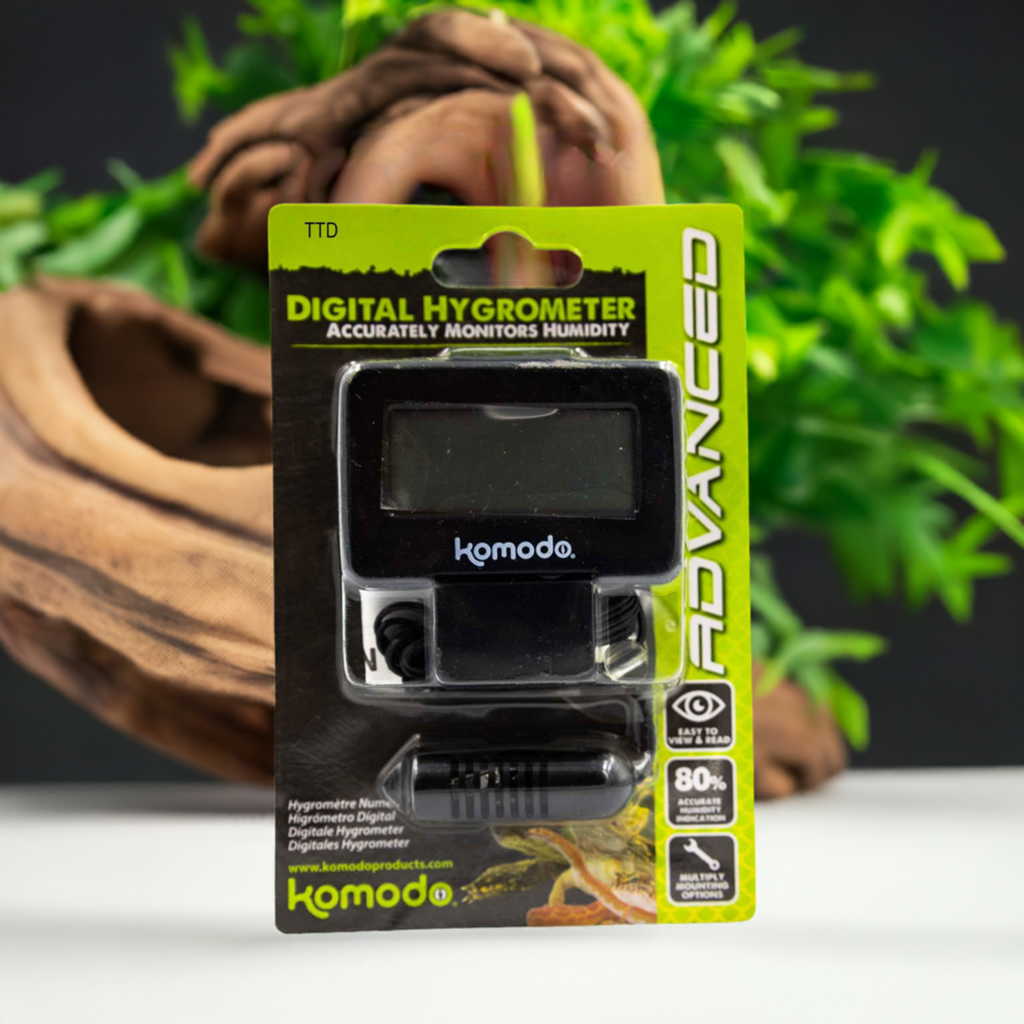 Komodo Hygrometer Digital with sensor probe to measure humidity