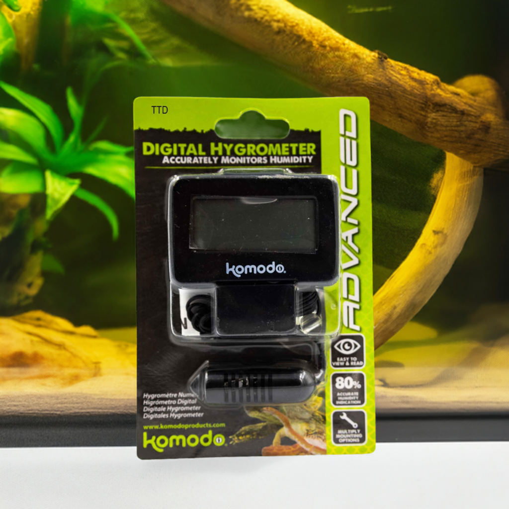 Komodo Hygrometer Digital with sensor probe to measure humidity