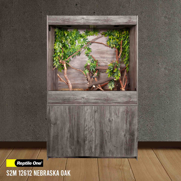 Reptile One S2M 12612 Vivarium Set - 120 x 60 x 196cm - Nebraska Oak ...